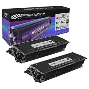 SPEEDYINKS Toner Cartridge Replacement for Brother TN460 High Yield (Black, 2-Pack) Compatible with Multi-Function: MFC-1260, MFC-1270, MFC-2500, MFC-8300, MFC-8500, MFC-8600, MFC-8700, and MFC-9600