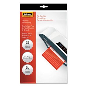 fellowes 52010 laminating pouches 5mil 4 1/2 x 6 1/4 25/pack