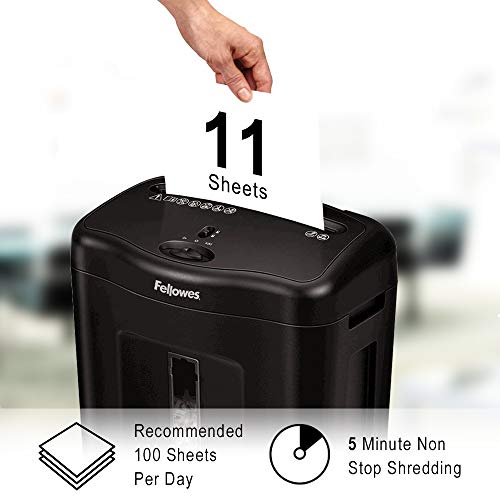 Fellowes Powershred 11C Cross-Cut Shredder, 11-Sheet Capacity