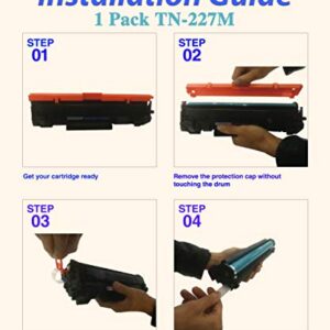 ColorPrint Compatible TN227 Toner Cartridge Replacement for Brother TN-227 TN-227M TN223 Work with MFC-L3770CDW MFC-L3750CDW HL-L3230CDW HL-L3290CDW HL-L3210CW HL-L3710CW Printer (1-Pack, Magenta)