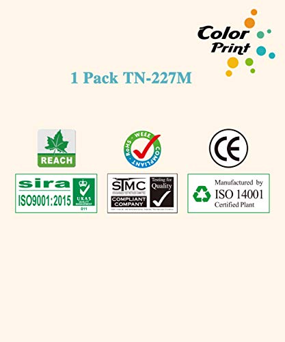 ColorPrint Compatible TN227 Toner Cartridge Replacement for Brother TN-227 TN-227M TN223 Work with MFC-L3770CDW MFC-L3750CDW HL-L3230CDW HL-L3290CDW HL-L3210CW HL-L3710CW Printer (1-Pack, Magenta)