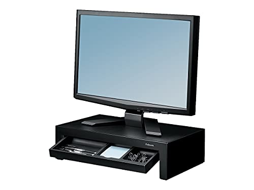 Fellowes 8038101 Monitor Riser, Height Adjustments,16-Inch X9-3/8-Inch X4-3/4 to 6-Inch, Bk