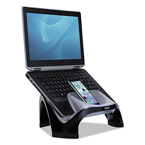 Fellowes 8020201 Laptop Riser With Usb Connection, 13 1/8 X 10 5/8 X 7 1/2, Black/Clear