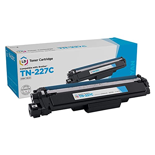 LD Products Compatible Replacement for Brother TN227 Toner Cartridge TN-227 TN227C TN-227C High Yield (Cyan, Single-Pack) for use in HL 3070CW HL-L3210CW HL-L3230CDW HL-L3270CDW HL-L3290C Printers