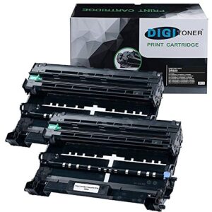 digitoner compatible dr820 toner drum unit – dr-820 high yield compatible drum unit replacement for brother laser printer tn880 tn850 tn820 [2 pack]