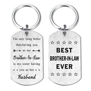 brother-in-law gifts, best brother in law ever keychain, personalized brother in law birthday jewelry, father’s day present for my brother-in-law