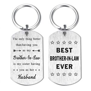 Brother-in-law Gifts, Best Brother in Law Ever Keychain, Personalized Brother in law Birthday Jewelry, Father's day Present for My Brother-in-law