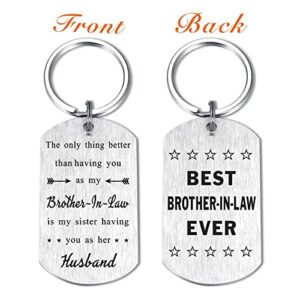 Brother-in-law Gifts, Best Brother in Law Ever Keychain, Personalized Brother in law Birthday Jewelry, Father's day Present for My Brother-in-law