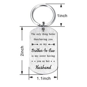 Brother-in-law Gifts, Best Brother in Law Ever Keychain, Personalized Brother in law Birthday Jewelry, Father's day Present for My Brother-in-law