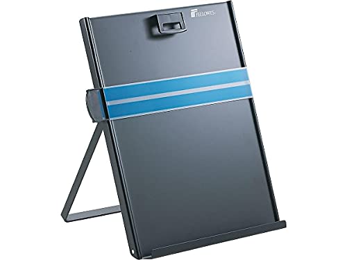 Fellowes 11053 Metal Copyholder, Steel, 200 Sheet Capacity, Black