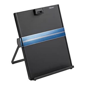 Fellowes 11053 Metal Copyholder, Steel, 200 Sheet Capacity, Black