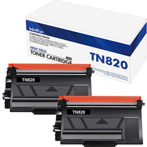 tn820 tn-850 toner cartridge 2-pack: compatible replacement for brother tn820 black toner cartridge tn-820 tn 820 for hl-l6200dw mfc-l5850dw mfc-l5900dw mfc-l5700dw hl-l5100dn mfc-l6800dw printer