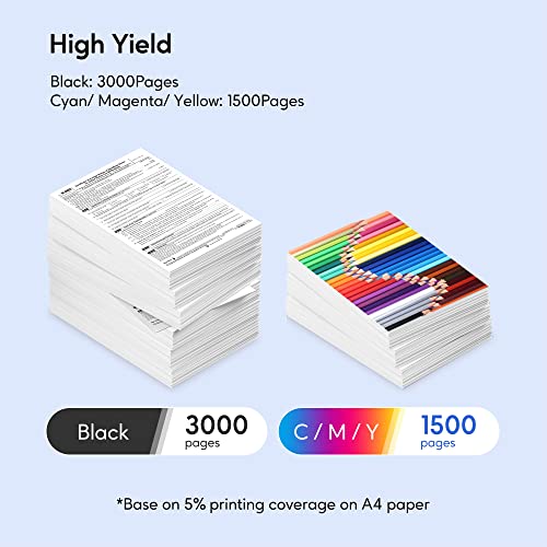 LC3019 Super High Yield Compatible Ink Cartridge Replacement for Brother LC3019XXL Ink Cartridges (2 Black, 1 Cyan, 1 Magenta, 1Yellow)