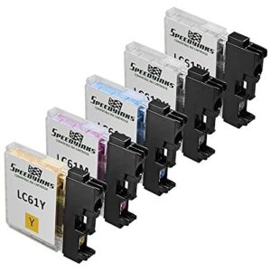 Speedy Inks - 4 Pack Compatible LC61Bk Black Ink cartridge. (LC61 Series) for use in DCP-165c, DCP-375CW, DCP-385CW, DCP-395CN, DCP-585CW, DCP-J125, DCP-J140W, MFC-250C, MFC-255CW, MFC-290C, MFC-295CN, MFC-490CW, MFC-495CW, MFC-5490CN, MFC-5895cw, MFC-790