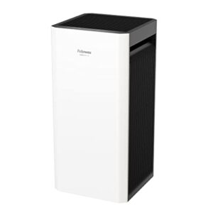 fellowes 9794501 aeramax sv 4-speed large room air purifier with true hepa air filter and 3-stage allergen and odor purification, 1500 s. ft. coverage, white/black