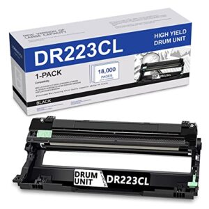 lomentics high yield dr223cl drum unit compatible dr-223 drum replacement for brother dr-223cl mfc-l3770cdw l3710cw l3750cdw l3730cdw hl-3210cw 3230cdw 3270cdw printer (1 pack, black)