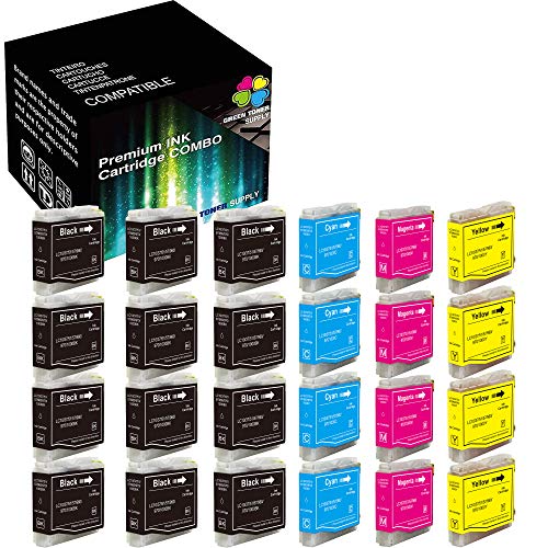 (Pack of 24) Compatible Replacement for Brother LC51 LC-51 LC 51 Ink Cartridge (12BK4C4Y4M, Value Pack) Work for DCP-150C DCP-350C DCP-560CN DCP-750CN MFC-465CN MFC-665CW Printer, Sold by GTS