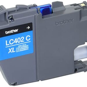 Brother Genuine LC402XLC High Yield Cyan Ink Cartridge