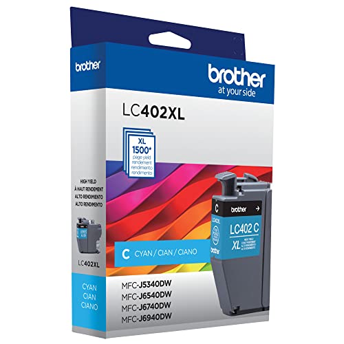 Brother Genuine LC402XLC High Yield Cyan Ink Cartridge