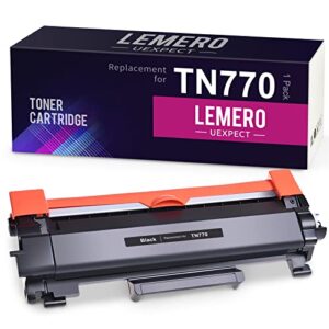 lemerouexpect compatible toner cartridge replacement for brother tn770 tn-770 tn760 tn730 super high yield toner for hl-l2370dw mfc-l2750dw hl-l2370dwxl mfc-l2750dwxl printer (black,1-pack)