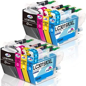 kingway compatible lc3019 ink cartridges replacement for brother lc3017 lc3019 xxl use with brother mfc-j5330dw mfc-j6930dw mfc-j6530dw mfc-j5335dw mfc-j6730dw ink cartridges, 8 pack