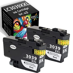 (2-pack, black) colorprint compatible lc3039xxl ink cartridge replacement for brother lc3039 xxl lc3039bk lc-3039bk work with mfc-j5845dw mfc-j5845dw mfc-j5945dw mfc-j6945dw mfc-j6545dw xl printer