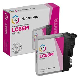 ld compatible ink cartridge replacement for brother lc65m high yield (magenta)