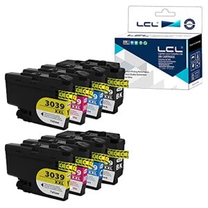 lcl compatible ink cartridge pigment replacement for brother lc3039 xxl lc3039xxl lc3039bk lc3039c lc3039m lc3039y mfc-j5845dw mfc-j5945dw mfc-j6945dw mfc-j6545dw (2bk 2c 2m 2y 8-pack)