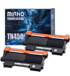 mirho compatible toner cartridge replacement for brother tn-450 tn 450 tn420 tn-420, toner cartridge for brother hl-2270dw mfc-7360 mfc-7460dn dcp-7060d printer, 2600 page yield(black, 2-pack)