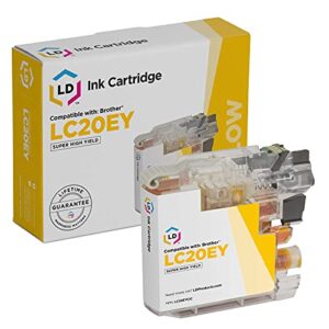 ld compatible-ink-cartridge replacement for brother lc20ey super high yield (yellow)