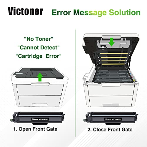 VICTONER Compatible TN227BK TN223BK Toner: Cartridge Replacement for Brother TN227 TN227BK TN-227BK TN-223BK HL-L3290CDW MFC-L3770CDW MFC-L3750CDW HL-L3230CDW L3270CDW L3710CW Printer (Black, 2Pack)