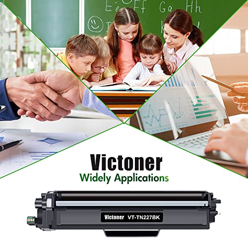 VICTONER Compatible TN227BK TN223BK Toner: Cartridge Replacement for Brother TN227 TN227BK TN-227BK TN-223BK HL-L3290CDW MFC-L3770CDW MFC-L3750CDW HL-L3230CDW L3270CDW L3710CW Printer (Black, 2Pack)