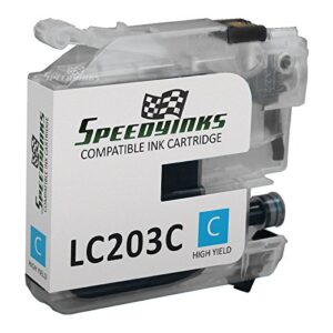 speedy inks compatible ink cartridge replacement for brother lc203c high yield (cyan)