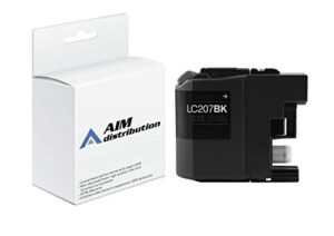 aim compatible replacement for brother mfc-j4320/4625 black extra high yield inkjet (1200 page yield) (lc-207bk)