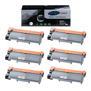 tonerplususa compatible toner cartridge replacement for brother tn630 tn660 tn-660 high yield for use in brother dcp-l2540dw/l2560dw/hl-l2300d/l2360dw/l2380dw/mfc-l2680w/l2685dw [black, 6 pack]