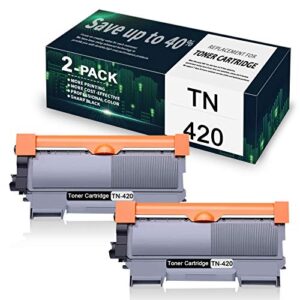 2-pack black tn420 compatible for toner cartridge replacement for brother dcp-7060d dcp-7065d hl-2220 mfc-7360n hl-2242d mfc-7860dw hl-2275dw printer,toner cartridge.