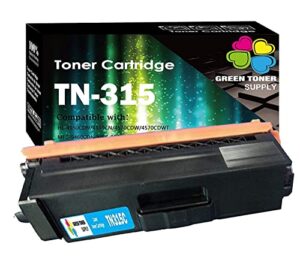 green toner supply (1xcyan) compatible tn-315 tn315 toner cartridge tn310 1-pack used for brother hl-4150cdn hl-4570cdw hl-4570cdwt mfc-9460cdn mfc-9560cdw mfc-9970cdw printer