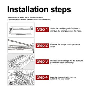 4-Pack (2Toner+2Drum) TN630 DR630 Compatible TN-630 Toner Cartridge and DR-630 Drum Unit Replacement for Brother HL-L2300D L2305W MFC-L2680W DCP-L2520DW L2540DW Printer Sold by Feromyink
