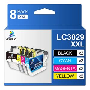 double d lc3029 xxl compatible replacement for brother lc3029 lc3029xxl ink cartridges for mfc-j5830dw mfc-j5830dwxl mfc-j5930dw mfc-j6535dw mfc-j6535dwxl mfc-j6935dw (2black,2cyan,2magenta,2yellow)