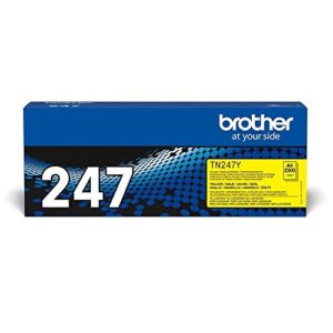 brother tn-247y toner cartridge, yellow, single pack, high yield, includes 1 x toner cartridge, brother genuine supplies