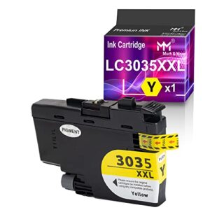 mm much & more compatible ink cartridge replacement for brother lc3035xxl lc3035 lc3033 lc3033xxl to use with mfc-j815dw mfc-j805dwxl mfc-j995dw mfc-j995dwxl mfc-j805dw printers (1-pack, yellow)