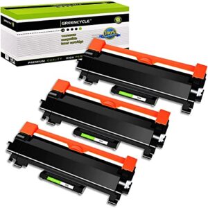 greencycle compatible toner cartridge replacement for brother tn760 tn-760 tn730 tn-730 with chip to use with hl-l2350dw hl-l2395dw hl-l2390dw hl-l2370dw mfc-l2750dw mfc-l2710dw (black, 3-pack)