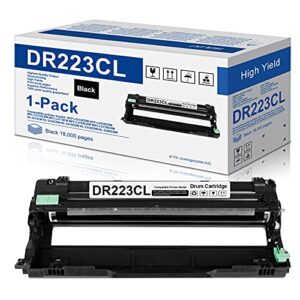 1-pack black compatible dr223cl drum unit replacement for brother dr-223cl drum works with brother mfc-l3770cdw mfc-l3750cdw mfc-l3710cw hl-l3290cdw hl-l3270cdw hl-l3210cdw hl-l3230cdw printer