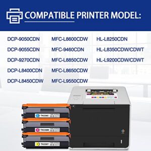 BERYINK Compatible TN336 TN-336 TN336Y TN-336Y Toner Replacement for Brother DCP-9050CDN 9055CDN 9270CDN, HL-L8350CDW/CDWT L8250CDN, MFC-9460CDN L8600CDW L8850CDW Printer (1-Pack, Yellow)