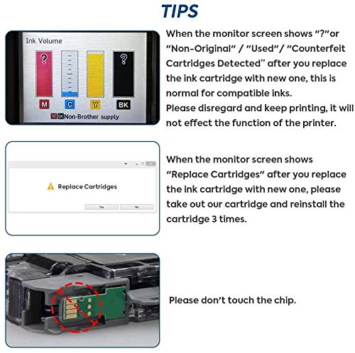 TacTink LC61BK Ink Cartridge Compatible for Brother LC61 LC65 XL LC-61 LC61BK, Work with Brother MFC-495CW MFC-490CW MFC-5895CW MFC-6490CW MFC-5490CW MFC-6890CDW (Black, 5-Pack)