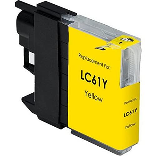 SuppliesMAX Compatible Replacement for Brother DCP-165/375/585/MFC-250/495/MFC-5490/6890/J220/J630C Yellow Inkjet (375 Page Yield) (LC-61Y)