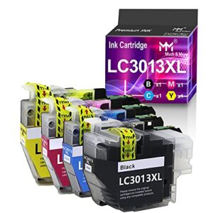 mm much & more compatible ink cartridge replacement for lc-3013xl lc3013 xl lc3011 use with mfc-j491dw mfc-j497dw mfc-j690dw mfc-j895dw printers (black + cyan + magenta + yellow)