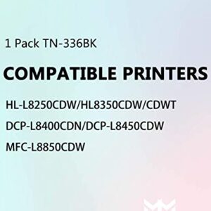 MM MUCH & MORE Compatible Toner Cartridge Replacement for Brother TN-336 TN336 TN336BK Used for HL-4150CDN 4570CDWT 4570CDW MFC-9970CDN 9460CDN 9560CDN 9970CDW (1-Pack, Black, High Yield)