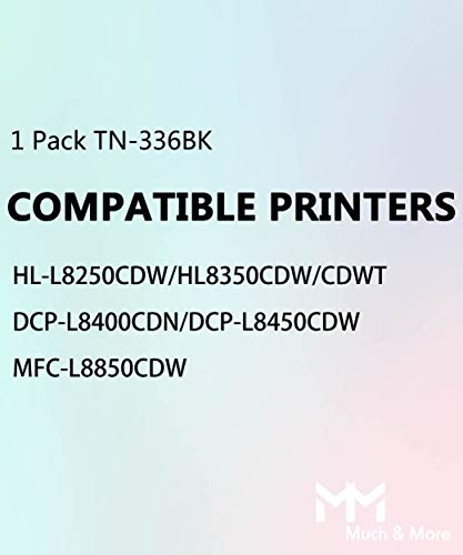 MM MUCH & MORE Compatible Toner Cartridge Replacement for Brother TN-336 TN336 TN336BK Used for HL-4150CDN 4570CDWT 4570CDW MFC-9970CDN 9460CDN 9560CDN 9970CDW (1-Pack, Black, High Yield)