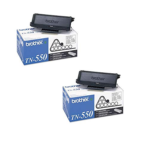 Genuine Brother TN550 TN-550 Black Toner Cartridge 2 pack